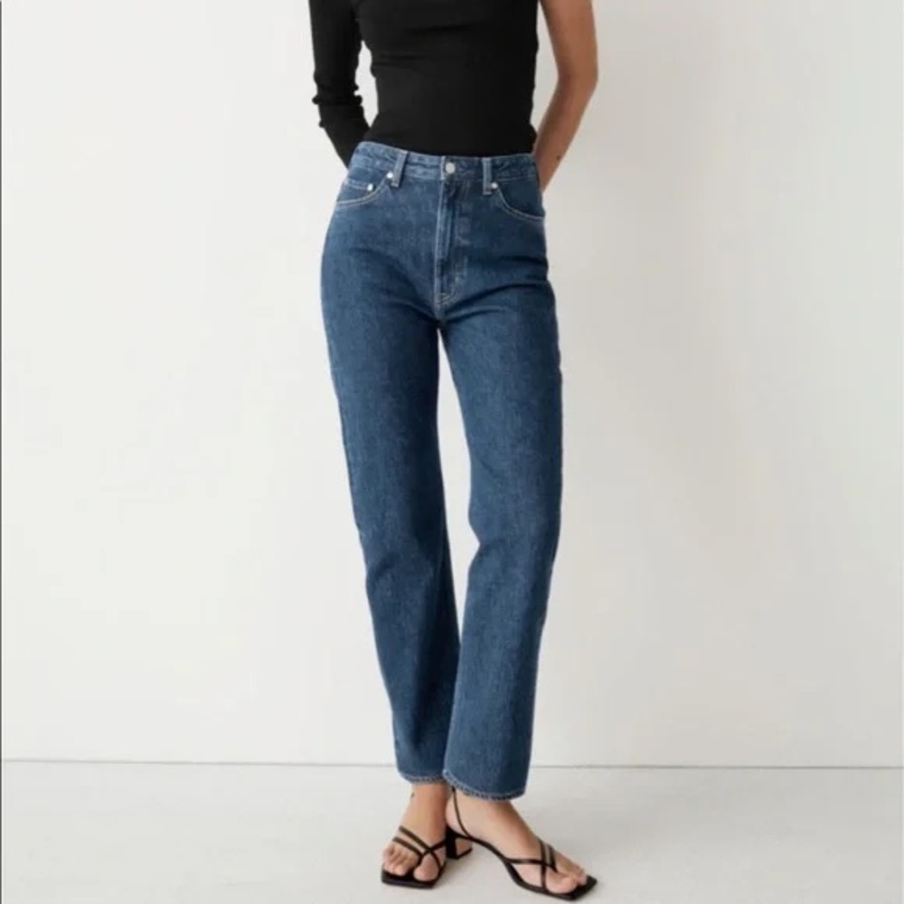 Favorite Cut Denim Dark Wash Classic Women’s 29 Slim Leg Straight Casual - Picture 1 of 13